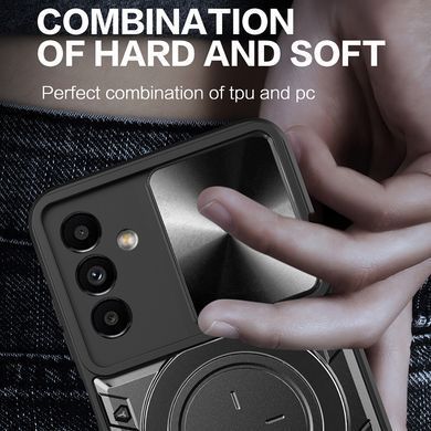 Противоударный чехол накладка Armor Case Stand Case для Samsung A15 4G Galaxy A155 Black