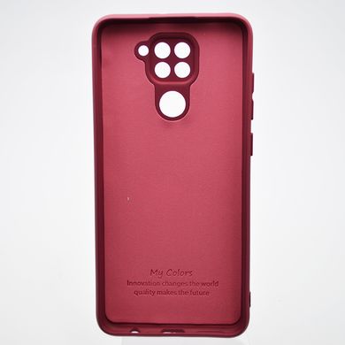 Чехол накладка Silicon Case Full camera для Xiaomi Redmi Note 9 Marsala/Бордовый