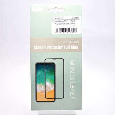 Захисне скло Veron Full Glue для Xiaomi Poco M3/Redmi 9T/Redmi 9 Black/Чорна рамка