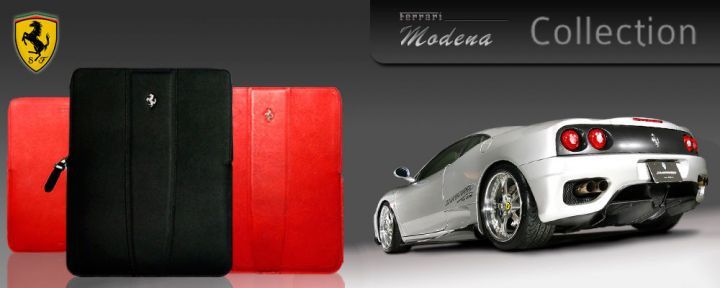 Кожаная обложка Ferrari Modena Apple iPad 1 (9,7") (A1219/A1337) Black