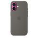 Чехол накладка Silicon Case с MagSafe Splash Screen для Apple iPhone 16 Stone Grey (Серый)