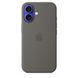 Чехол накладка Silicon Case с MagSafe Splash Screen для Apple iPhone 16 Stone Grey (Серый)