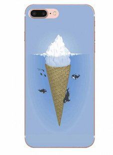 Чохол з малюнком (принтом) Glass with TPU Case для iPhone 7/8/SE 2020 Ice Cream