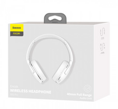 Великі безпровідні навушники (Bluetooth) Baseus Encok D02 Pro White/Білі NGD02-C02