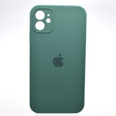 Чохол силіконовий з квадратними бортами Silicon case Full Square для iPhone 11 Pine Green