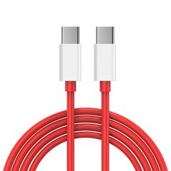 Кабель USB Warp Type-C To Type-C Cable Red 1M 60W (тех.пакет) HC, Красный