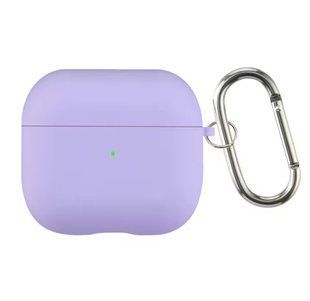 Чехол накладка Silicone Case with microfiber для Apple Airpods 4 Light Purple