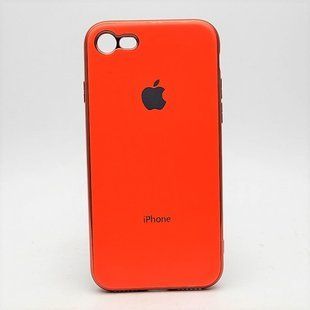 Чохол глянцевий з логотипом Glossy Silicon Case для iPhone 7/8 Orange