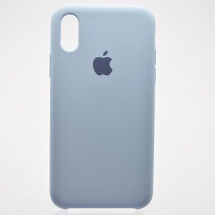 Чохол накладка Silicon Case для iPhone X/iPhone Xs Lilac cream/Сіро-блакитний