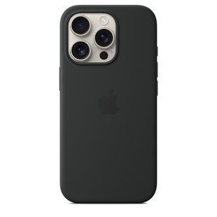 Чехол накладка Silicon Case с MagSafe Splash Screen для Apple iPhone 16 Pro Black (Черный)