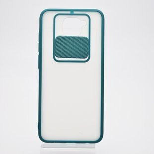 Чохол накладка TPU Camshield Matte з кришкою (шторкою) на камеру для Xiaomi Redmi Note 9 Зелений