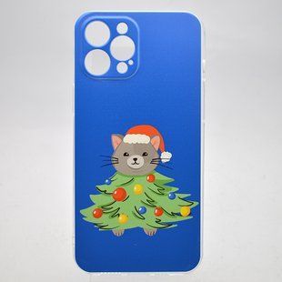 Чохол з новорічним принтом TPU Print Its для iPhone 12 Pro Max New Year's Cat