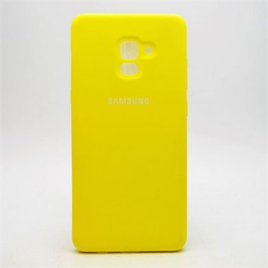 Матовий чохол New Silicon Cover для Samsung A730 Galaxy A8 Plus (2018) Yellow (C)