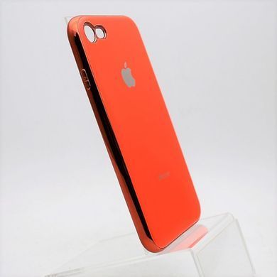 Чохол глянцевий з логотипом Glossy Silicon Case для iPhone 7/8 Orange