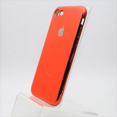 Чохол глянцевий з логотипом Glossy Silicon Case для iPhone 7/8 Orange