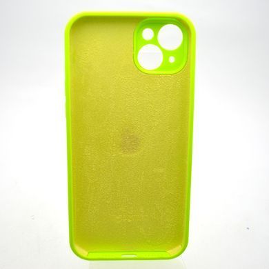 Силіконовий чохол накладка Silicon Case Full Camera для iPhone 15 Fluorescent Green
