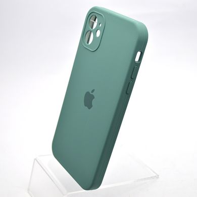Чехол силиконовый с квадратными бортами Silicon case Full Square для iPhone 11 Pine Green