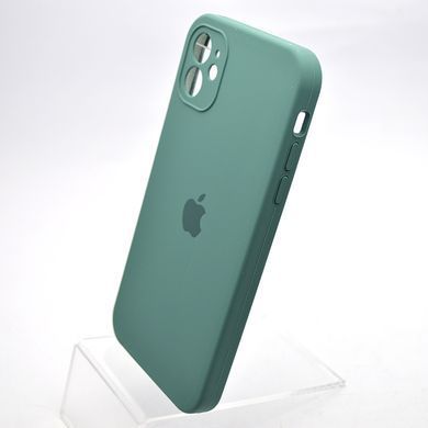 Чохол силіконовий з квадратними бортами Silicon case Full Square для iPhone 11 Pine Green