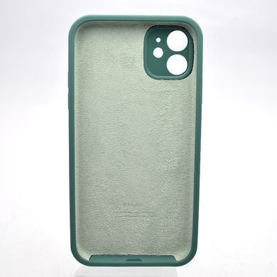 Чохол силіконовий з квадратними бортами Silicon case Full Square для iPhone 11 Pine Green