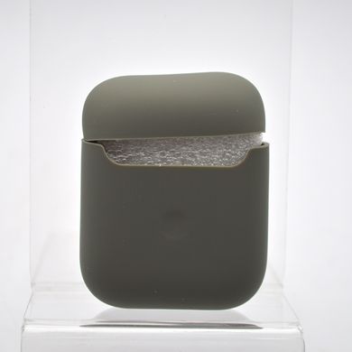 Чехол накладка Silicon Case Slim для AirPods 1/2 Grey/Серый