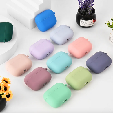 Чехол накладка Silicon Case with microfiber для Apple AirPods 4 Black