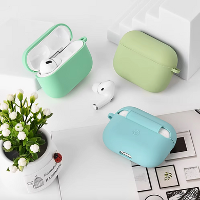Чехол накладка Silicon Case with microfiber для Apple AirPods 4 Black
