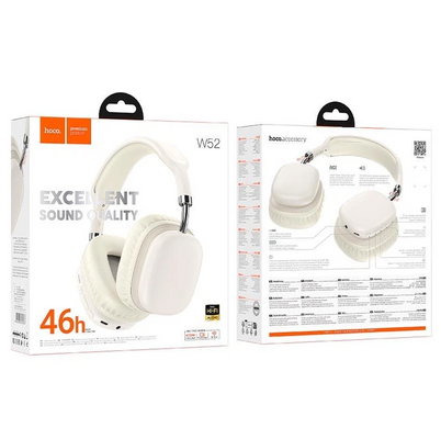 Навушники Великі Безпровідні (Bluetooth) Hoco W52 Milky White
