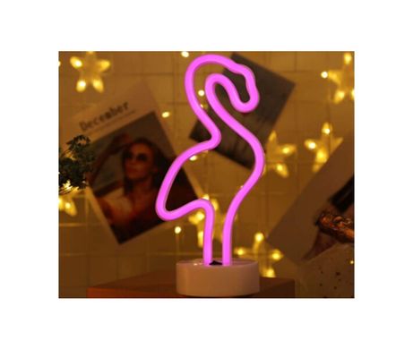 Нічний світильник (нічник) Neon Lamp Flamingo Pink (Фламінго)