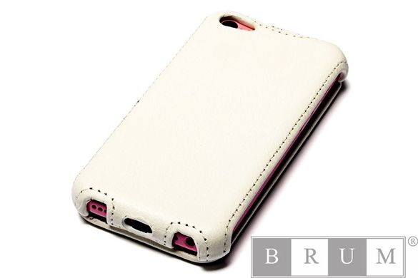 Шкіряний чохол книжка Brum Exclusive iPhone 5C White