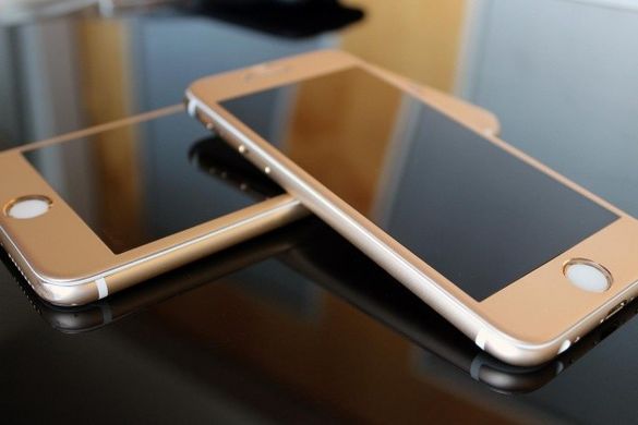 Захисне скло Full Screen Glass 3D для iPhone 6 Matte Gold (0.3mm)