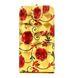 Чохол універсальний з квітами для телефону CMA Flip Cover Big Flowers 5.0" дюймів (XL) Gold-Red