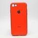 Чохол глянцевий з логотипом Glossy Silicon Case для iPhone 7/8 Orange