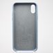 Чехол накладка Silicon Case для iPhone X/iPhone Xs Lilac cream/Серо-голубой