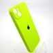 Силіконовий чохол накладка Silicon Case Full Camera для iPhone 15 Fluorescent Green