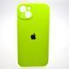 Силіконовий чохол накладка Silicon Case Full Camera для iPhone 15 Fluorescent Green