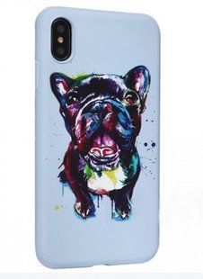 Чохол з малюнком (принтом) Bright Style Matte Silicone Case для iPhone 7/8/SE 2020 Dog 2