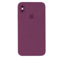 Чехол накладка Silicon case Full Square для iPhone X/iPhone Xs Marsala