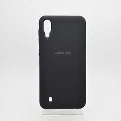Чехол матовый Silicon Case Full Protective для Samsung A105 Galaxy A10 / M105 Galaxy M10 (Black)