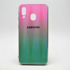 Чехол градиент хамелеон Silicon Crystal for Samsung A405 Galaxy A40 Pink-Blue