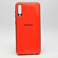 Чехол глянцевый с логотипом Glossy Silicon Case для Samsung A505 Galaxy A50 Orange