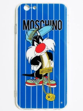 Чохол з мультяшними героями Moschino iPhone 6 Sylvester Blue