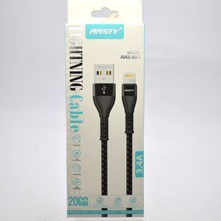 Кабель ANSTY ANS-88-I Nylon Lightning 3.1A 2M Black