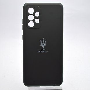 Чохол з патріотичним принтом Silicone Case Print Тризуб для Samsung A52/A52s Galaxy A525/A528 Black/Чорний