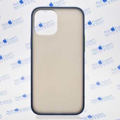 Чохол з напівпрозорою задньою кришкою Matte Color Case TPU для iPhone 12 Pro Max Blue-Green