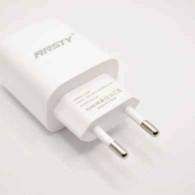 Сетевое зарядное устройство ANSTY C-101-A с Micro USB кабелем 1USB 2.4A White