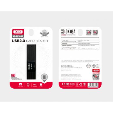 Card Reader XO DK05A USB2.0 Black