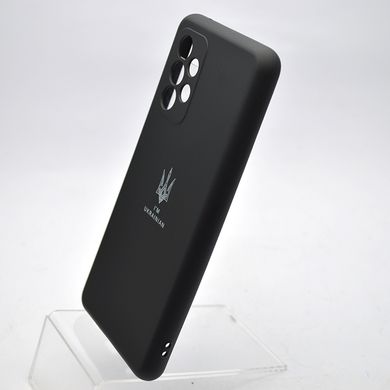 Чехол с патриотическим принтом Silicone Case Print Тризуб для Samsung A52/A52s Galaxy A525/A528 Black/Черный