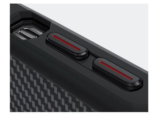 Чехол накладка с кольцом Metal Buttons with MagSafe Carbon Ring для Apple iPhone 16 Pro Max Black (Черный)