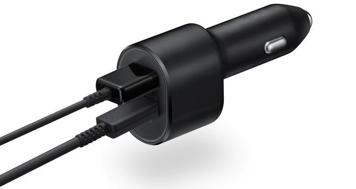 Автомобільний зарядний пристрій Samsung Super Fast Dual Car Charger (45W+15W) з кабелем Type-C to Type-C Black (EP-L5300XBEGWW)