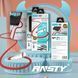 Кабель ANSTY S-021 Typc-C to Lightning Nylon LED 22W 1M Червоний
